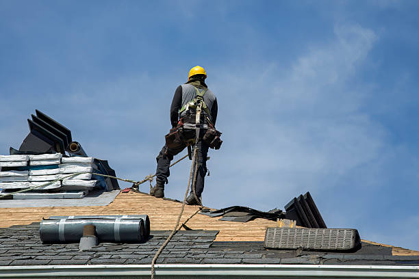 Professional Gutter Installation technician working in Street, MD